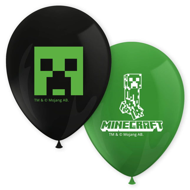 Minecraft ilmapallot 30cm 8kpl