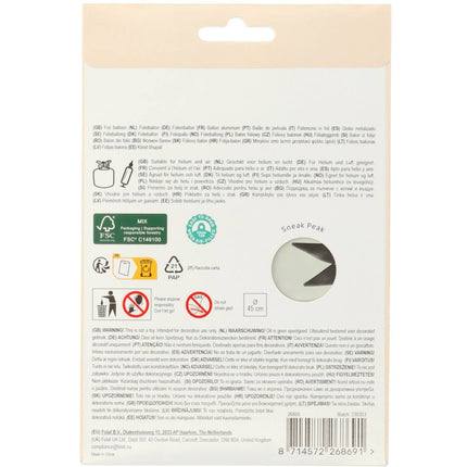 Hyvää syntymäpäivää helium ilmapallo värillinen tyhjä 45cm