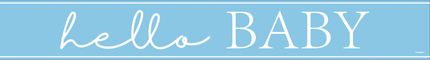 Syntymä Banner Sininen Hello Baby 2.74m