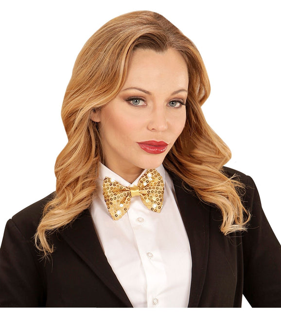 Kulta Bow paljetteja valon kanssa