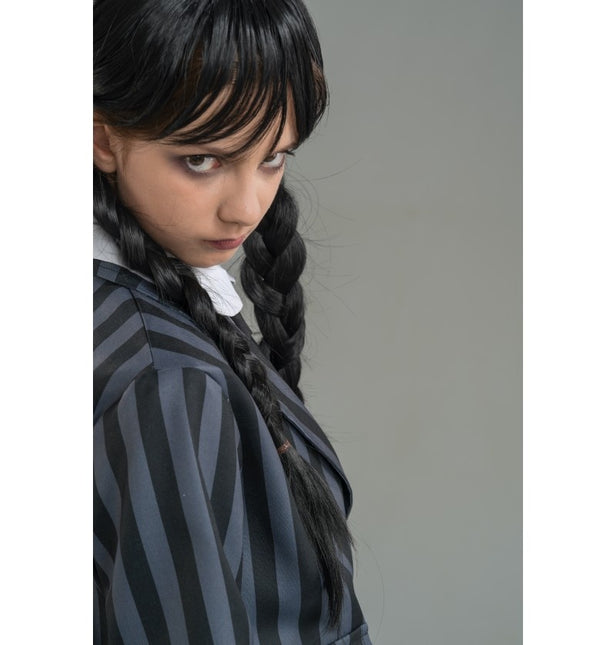 Costume Wednesday Koulupuku Musta/Harmaa Lapsi