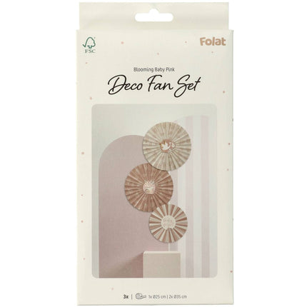 Syntymäpaperi tuulettimet Babygirl 3kpl