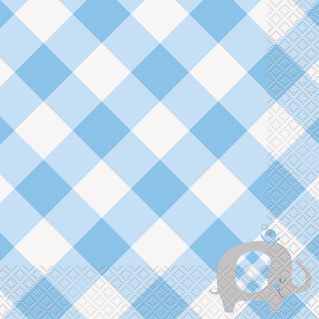 Valkoinen sininen lautasliinat 16kpl