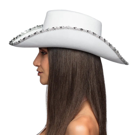 Häät Cowboy hattu morsian Glitter