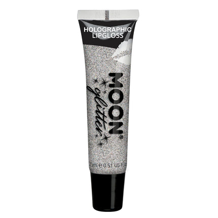 Moon Glitter Holografinen glitteri huulikiilto hopea 15ml