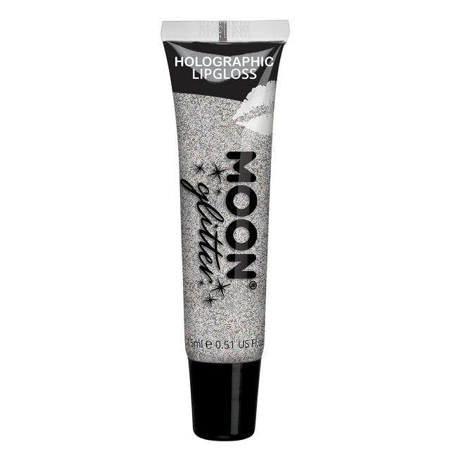 Moon Glitter Holografinen glitteri huulikiilto hopea 15ml
