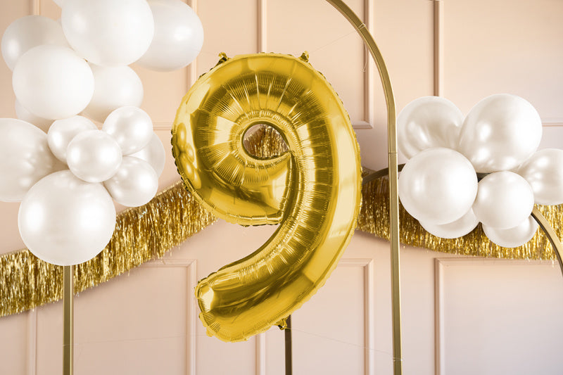 9 vuoden hahmo ilmapallo kultainen tyhjä 72cm