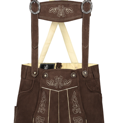 Miesten tummanruskeat nahkahousut