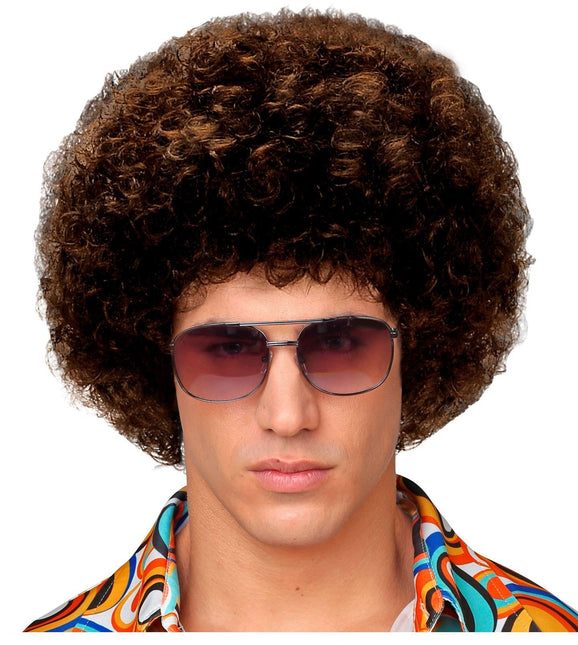 Ruskea Afro Unisex peruukki