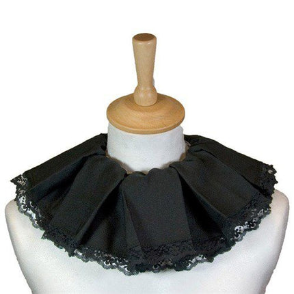 Peten kaulus laskostettu pitsillä musta