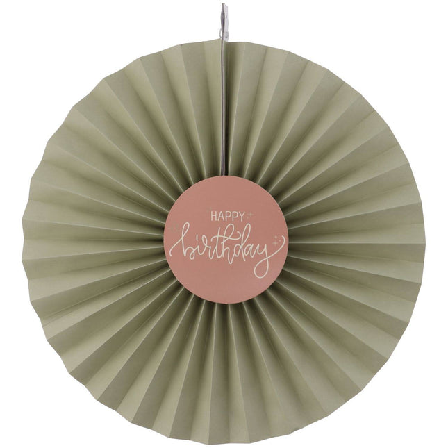 Hyvää syntymäpäivää paperituulettimet 3kpl