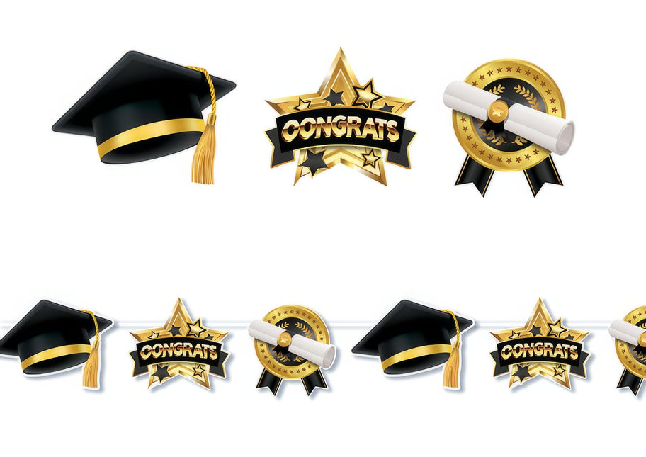 Valmistunut Garland onnittelut 3m