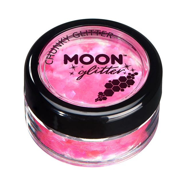 Moon Glitter Iridescent Chunky Glitter Pink 3g 3g