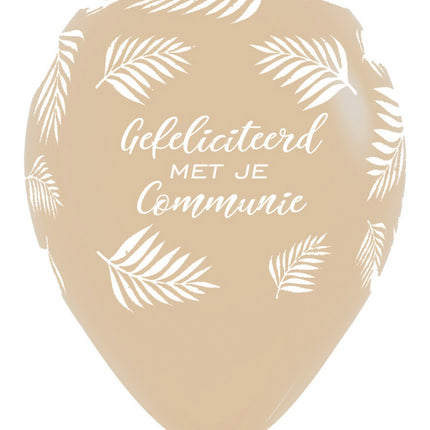 Ilmapallot Onnittelut ehtoollisella Palmut Valkoinen hiekka 30cm 25kpl