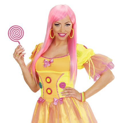 Neon keltainen korvakorut renkaat