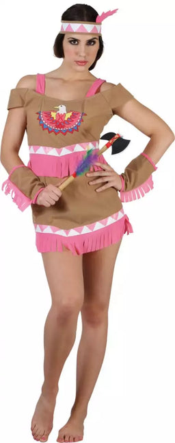 Intialainen mekko vaaleanpunainen