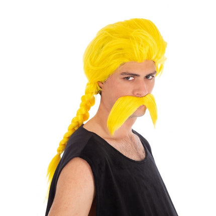 Unhygienix Asterix peruukki viiksillä