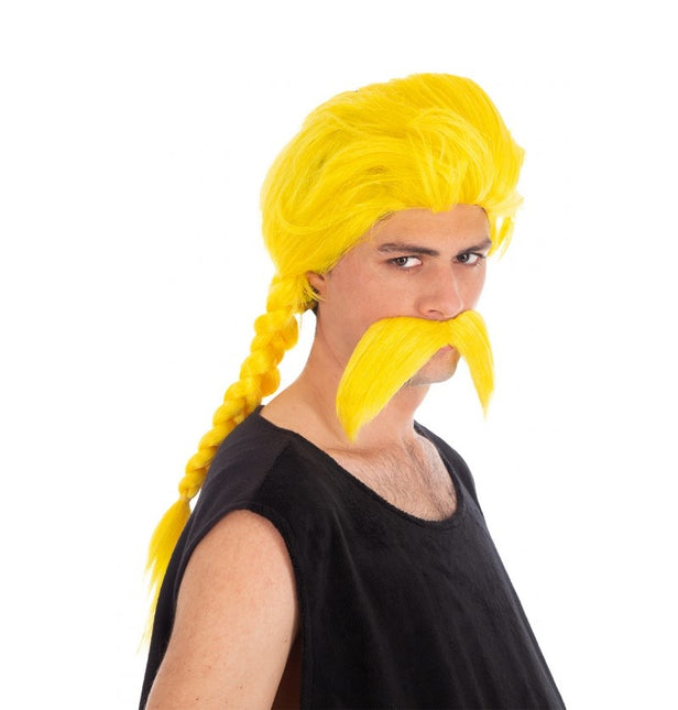 Unhygienix Asterix peruukki viiksillä