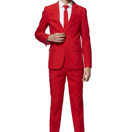 Punainen puku poika teini OppoSuits