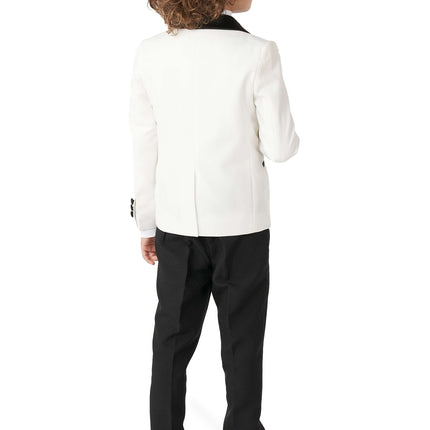 Valkoinen smokki poika OppoSuits