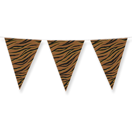 Ruskea Musta Garland Zebra Print 10m