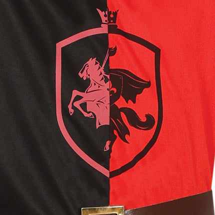 Ritari puku punainen musta poika