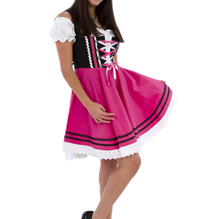 Oktoberfest Dirndl Mekko Oktoberfest Musta Vaaleanpunainen Hyvät 2 kpl