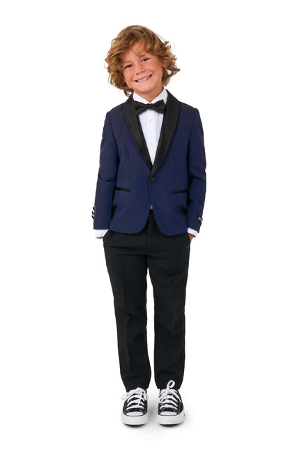 Tummansininen smokki poika OppoSuits