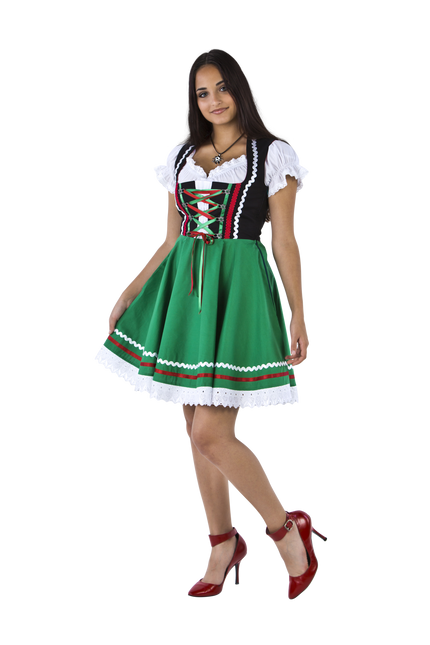 Oktoberfest Dirndl Mekko Oktoberfest Musta Vihreä Hyvät 2 kappaletta