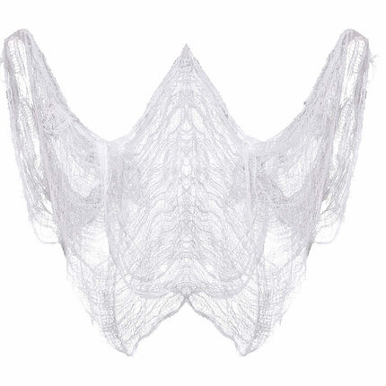 Halloween valkoinen verkkokangas 5m