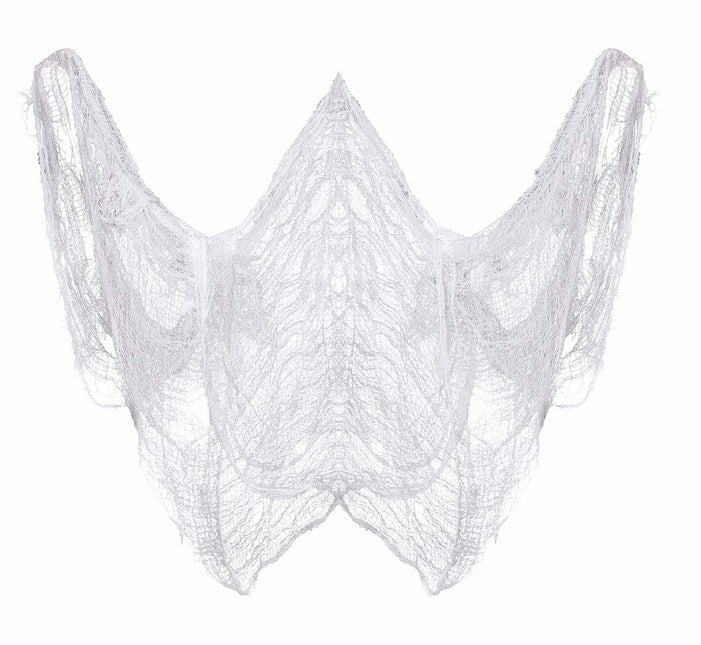 Halloween valkoinen verkkokangas 5m