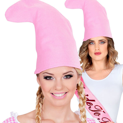 Gnome hattu vaaleanpunainen