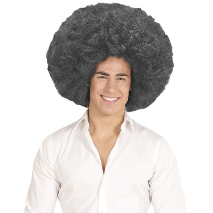 Musta peruukki Afro Extra Big