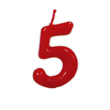 Punainen kynttilä 5 vuotta 5.5cm