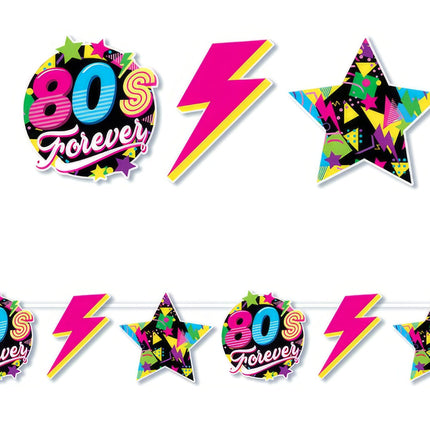 Neon 80S Garland 3m