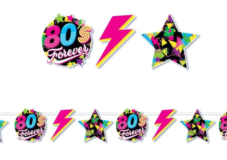 Neon 80S Garland 3m