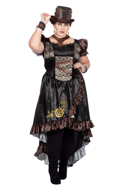 Steampunk mekko musta naiset