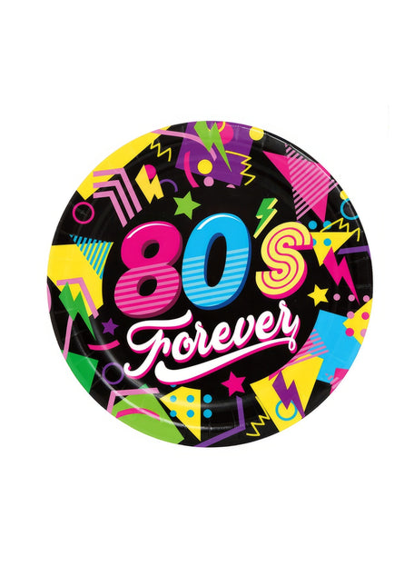 Neon 80S lautaset 23cm 6kpl