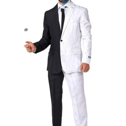 Two Face Musta Valkoinen puku Miesten pukumestari