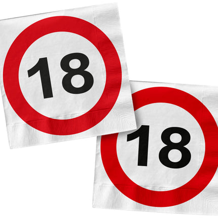 Lautasliinat 18 vuotta Liikennemerkki neliö 33cm 20kpl