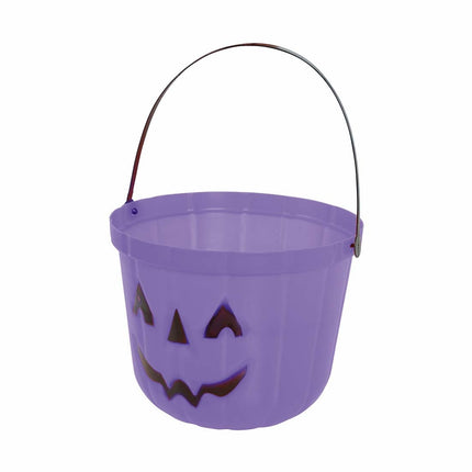Violetti Halloween karkkia ämpäri kurpitsa 20cm