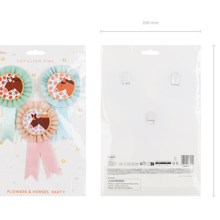 Hevosen ruusuke 3kpl