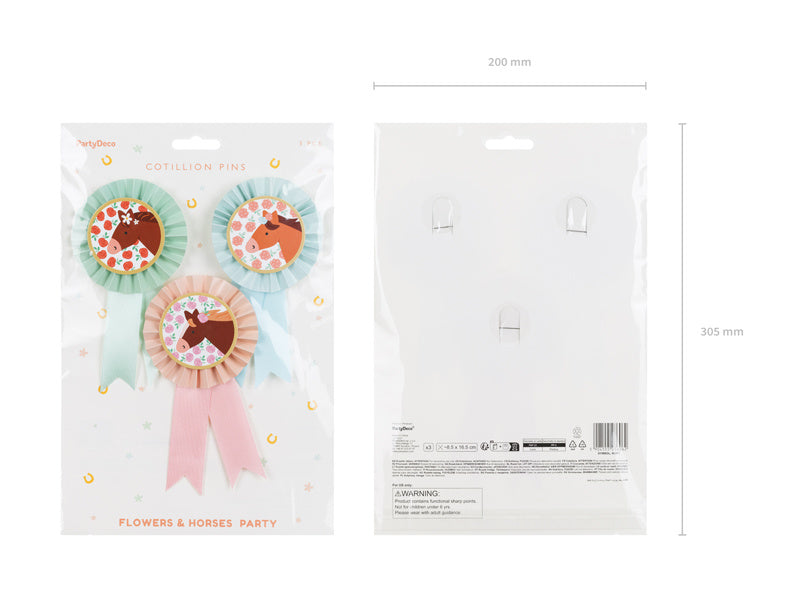 Hevosen ruusuke 3kpl