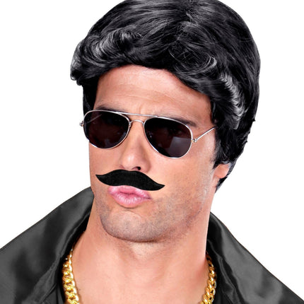 Mustat väärennetyt viikset Large