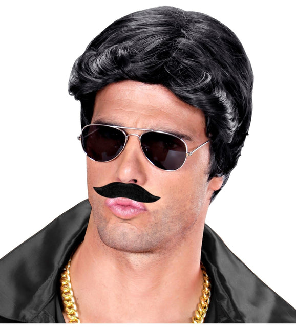 Mustat väärennetyt viikset Large