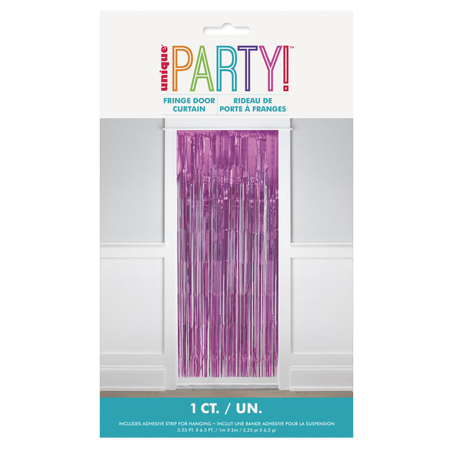 Vaaleanpunainen oviverho Pastel 2m