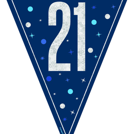 21 vuotta Garland sininen 2.5m