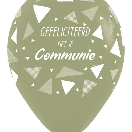 Ilmapallot Onnittelut ehtoollisella Kolmioita Eukalyptus 30cm 25kpl