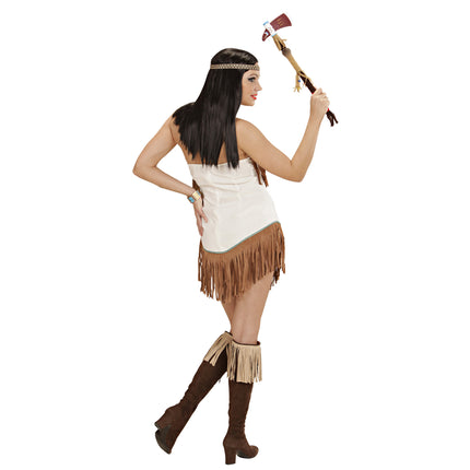 Intialainen mekko ruskea valkoinen naiset