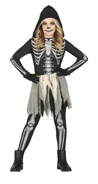 Luuranko Halloween puku tyttö musta